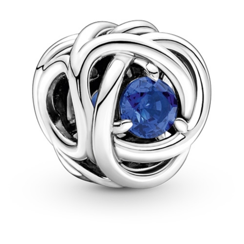 Authentic Pandora September Eternity Circle Charm Blue NWT